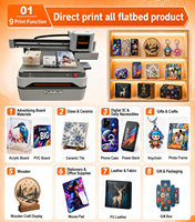 FUNSUN Harga Terbaik Printer UV A1 dengan Perangkat Lunak untuk Mencetak Botol Pulpen Casing Ponsel Kayu Plastik 9060 Printer Flatbed A1uv