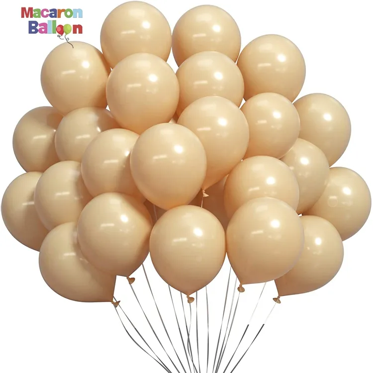 Nackte Luftballons 5 Zoll 100 Stück Retro Aprikose Latex Luftballons Hochzeit Braut Baby Shower Party Dekorationen Hautfarbe Ballon KBR115