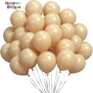 بالون لاتكس, بالونات عارية 5 بوصة 100 قطعة ريترو المشمش اللاتكس بالونات الزفاف المولود الجديد حفلة زينة لون الجلد KBR115