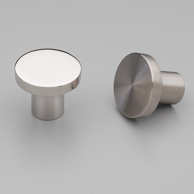 Custom Solid 304 Stainless Steel Cabinet Knobs 31mm Diameter Simple Round Drawer Knobs