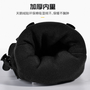 Gants de ski imperméables et chauds avec fermeture éclair, unisexe, pour adultes, noir, gris, vert militaire, couleur unie - Product Image 3