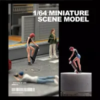 Mini Figura a Escala 1/64, Modelo de Resina, Muñeco Colorido en 3D, Colección de Personajes de Simulación, Modelo de Resina, Accesorios para Modelismo de Autos