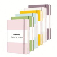 Agenda hebdomadaire et mensuel A5 avec logo promotionnel, couverture rigide en cuir, agenda personnalisé, carnet en PU avec porte-stylo