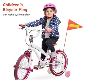 Visibility Orange Triangular Safety Flag Bike Flags with <b>Bar</b> for Kids Safety with Mounting Bracket - Product Image 2