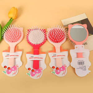 Cepillo de masaje para la cabeza con diseño de oso, cepillo redondo de nailon con cojín para el cabello, herramienta de peinado portátil para la población en general - Product Image 1