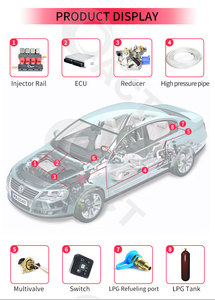 Kit complet <span class=keywords><strong>de</strong></span> conversion <span class=keywords><strong>de</strong></span> <span class=keywords><strong>voiture</strong></span> V8 en système GPL, conversion au gaz automobile pour véhicule 8 cylindres, GPL, Autogaz - Product Image 4