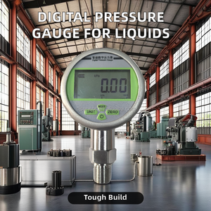 Цифровой манометр для вакуума и давления с питанием от батареи, диафрагменный, 40 МПа, гидравлический, из нержавеющей стали 304, точность 0,5% - Product Image 6
