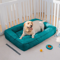 Vollständig orthopädisches, wasserdichtes Oxford-Luxus-Hundebett mit umfassender Unterstützung, modern, solide, für den Sommer, groß, mit abnehmbarem, waschbarem Bezug