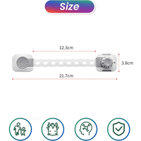 Serrures pour bébé Armoire de sécurité pour enfants Épreuvage Sûr rapide et facile 3M Adhésif Cabinet Tiroir Loquets de porte Sans vis Aimants