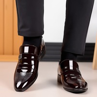 Herren Business Formelle Kunstleder-Schuhe Leichte Trendige Flache Oxford-Hochzeitsschuhe Büro-Anzugschuhe