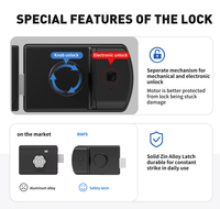 Étanche IP66 Porte Extérieure Intelligente Jante Serrure De Porte Deadbolt Tuya Wifi Empreintes Digitales RFID Carte Mot De Passage pour Grill Porte En Métal