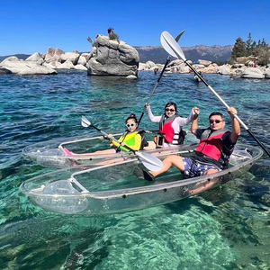 Nouveau <span class=keywords><strong>bateau</strong></span> transparent, <span class=keywords><strong>bateau</strong></span> Kakay clairement invisible avec de nombreuses personnes sur l'eau, kayak cristallin, kayak transparent comme du cristal - Product Image 5