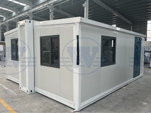 Maison conteneur extensible en gros avec 2 chambres, fabriquée en Chine, en acier et panneaux sandwich, pour usage résidentiel ou bureautique - Product Image 2