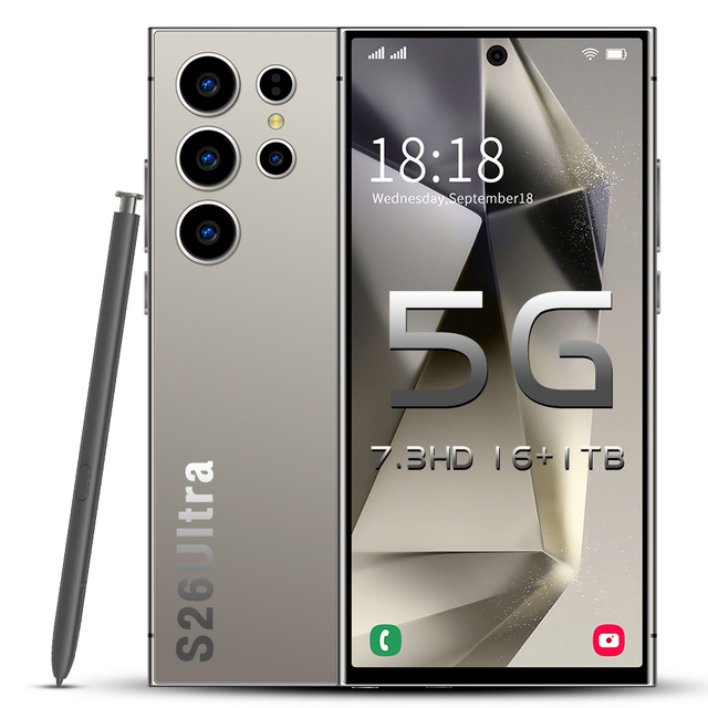 New Arrival S26 ULTRA 16GB+1TB Smartphone Cell Phone 8000mah Battery 108MP Rear Camera Deca Core CPU HD LTE CDMA