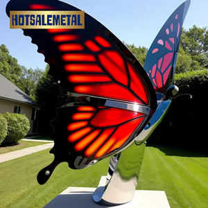 Estilo moderno Gran jardín al aire libre Escultura de acero inoxidable Decoración de planta de metal popular con técnica de soldadura - Product Image 4