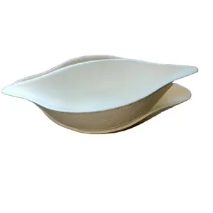 Biodegradable Lemon Shape Appetizer Plate Sugarcane Mini Disposable Plates Bagasse Dessert Plate Sauce Dish