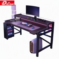 Table de jeu de rangement commerciale avec structure métallique et plateau d'affichage surélevé
