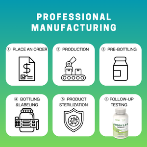 Capsules molles d'oméga <span class=keywords><strong>3</strong></span>-6-9 OEM 1000 mg - Huile d'algues à base de plantes, DHA et EPA, santé du cœur et du cerveau - Product Image 6