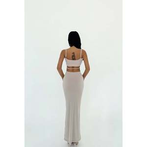 <b>Vintage</b>-style Beige Strapless <b>Ball</b> <b>Gown</b> XL & 4XL Sizes Party Dress with Embroidered Beading Detail Polyester Fabric - Product Image 3