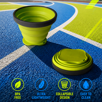 Juego de Utensilios de Cocina Plegables de Silicona Ligeros para Exteriores, Resistentes al Calor, Kit de Cocina Portátil para Camping, Olla, Tetera y Tazón para Picnic