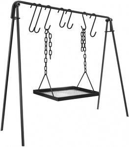 רב תכליתית אש בור גריל נייד מתכווננת כיבוי אש תליה חצובה גריל - Product Image 1