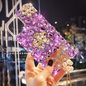 Funda de teléfono hecha a mano con diamantes de mariposa y flores de lujo para iPhone 15 14 13 12 11 Pro Max Bling - Product Image 5