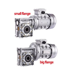 0.55kw 550W động cơ một pha dọc 220V lớn/nhỏ mặt bích nhôm nhỏ nhà ở + nmrv50 Worm Gear Reducer - Product Image 5