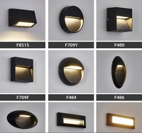 Marchepieds d'escalier LED montés en surface pour extérieur 6W Lampe d'angle Lampe murale encastrée étanche en aluminium