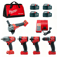 Ensemble d'outils électriques 5 en 1 compatible avec Milwaukee 18V, réparation automobile, bricolage, entretien ménager