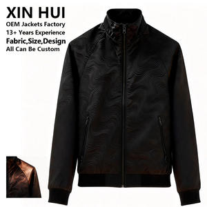 Chaqueta Personalizada con Cambio de Color Óptico para Hombre, Chaqueta Bomber con Textura Ondulada 3D en Relieve, Chaqueta Cortavientos Reflectante OEM de Fábrica - Product Image 1