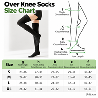 Chaussettes de contention graduées de classe 2 avec logo personnalisé, à bout ouvert ou fermé, mi-mollet et cuisse, plusieurs styles