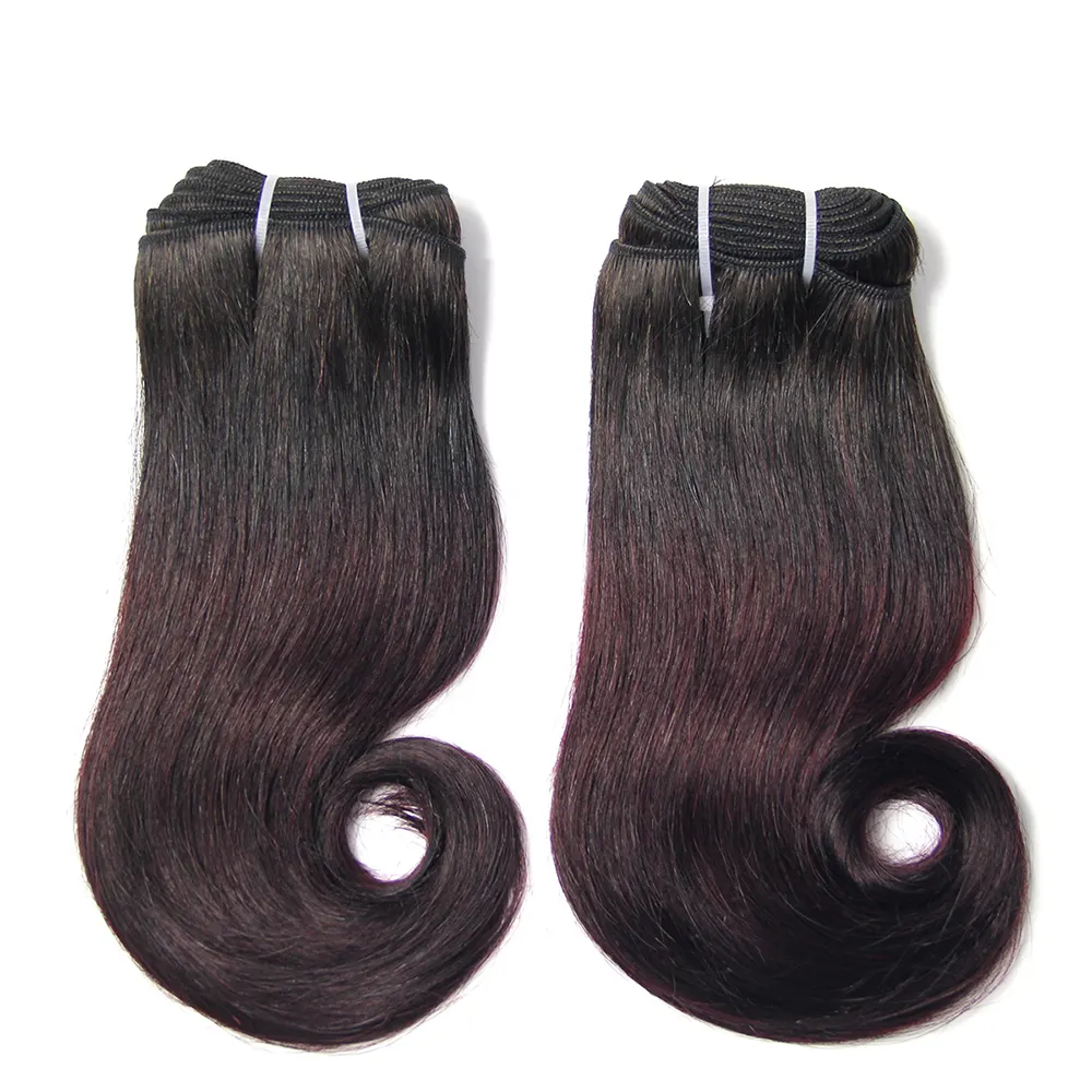 10a burgundy two tone ombre remy hair weaving, color 99j hair weave red braiding indian hair bundles from india vendor