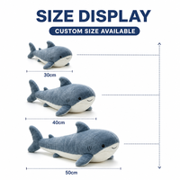 Peluche Requin Personnalisée Directement de l'Usine à Partir de Conception OEM ODM, Poupée en Peluche pour Marques IP Originales