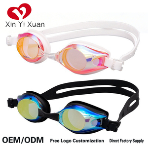 แว่นตาว่ายน้ำกันฝ้า Xin Yi Xuan เลนส์ HD PC ป้องกันรังสียูวี กันน้ำรั่วซึม ซิลิโคนนุ่ม รับทำโลโก้ตามสั่ง ขายส่ง OEM - Product Image 1