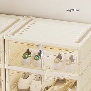 Royaumann Premium Transparent Pliable Plastique Transparent Acrylique Porte-Chaussures Armoire Cas pour la Maison Stockage & Organisation - Product Image 5