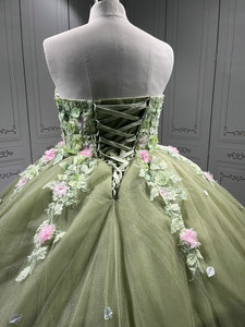 Mumuleo Sage Green Quinceanera Robes Vestidos De 15 De Xv Aos Quince 2025 Quinceaera Ball Gowns Vestidos Para 16 Aos - Product Image 5