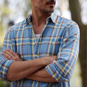 AU US <strong>UK</strong> Size Custom 100% Cotton Man Double Pocket Button up <strong>Shirt</strong> Classical Plaid <strong>Flannel</strong> <strong>Shirt</strong> for <strong>Men</strong> - Product Image 2