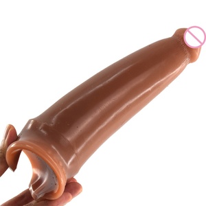 YOCY 17.5cm Dual Layer Silicone <b>Dildo</b> with Suction Cup Anal Plug Animal Colorful Penis for Women Men LGBQT - Product Image 1