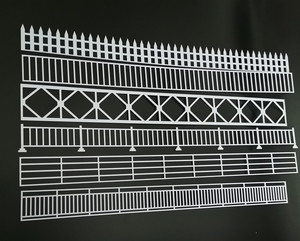 550MM modelo tren ferroviario Diarama 1:87 HO OO escala modelo edificio pared valla blanca - Product Image 2