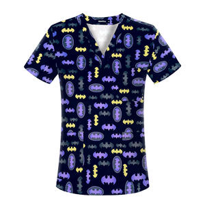 Ensemble de gommages d'allaitement personnalisés pour femmes de vente chaude uniformes de survêtement en denim extensible respirant gommages chirurgicaux pour hôpitaux en spandex médical - Product Image 3