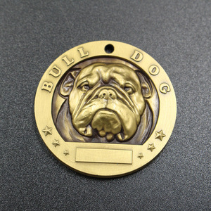 Colgante de latón personalizado para mascotas, collar grabado 3D para mascotas - Product Image 1