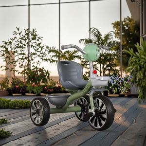 <span class=keywords><strong>Tricycle</strong></span> pour enfants avec 3 grandes roues, cadre en plastique léger, pour les âges de 2 à 6 ans, conduite sécurisée - Product Image 5