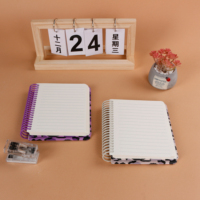 Cuaderno Espiral con Estampado de Leopardo A6 - 100 Hojas, Portátil y Fácil de Transportar, Ideal para Regalo