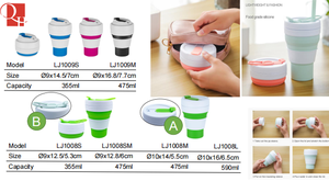 Bouteille d'eau pliable en silicone réutilisable, bouteille de sport pliable pour les voyages et les activités de plein air, Botella Plegable - Product Image 6
