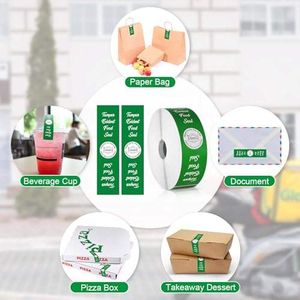 Etiquetas de Seguridad a Prueba de Manipulación ODM para Entrega de Alimentos, Etiquetas de Sello Rojas para Cajas de Pizza, Envases de Bebidas, Cinta de Seguridad para Empaques de Alimentos - Product Image 5