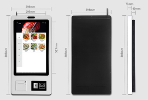 Capacité de commande en libre-service debout à écran tactile moniteur kiosque à écran tactile avec scanner et imprimante - Product Image 6