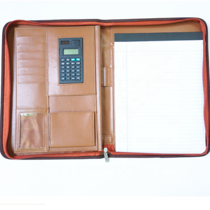 Tùy chỉnh in nổi hoặc Debossed A4 da danh mục đầu tư với notepad và máy tính chủ - Product Image 2