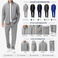 Ensemble de survêtement zippé en coton antibactérien à col montant pour hommes, uniformes de travail personnalisés pour le personnel de la salle de sport/du salon/de l'hôtel, transfert thermique