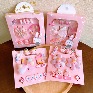 <span class=keywords><strong>Tracy</strong></span> & Herry-lazos de princesa coreana para bebé, lazos de flores de caramelo, bandas para el pelo, Pin para el pelo para niña, conjunto de caja de regalo - Product Image 2