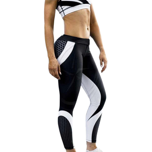 Pantalon de <span class=keywords><strong>sport</strong></span> taille haute unique et sexy pour femmes, <span class=keywords><strong>leggings</strong></span> décontractés à impression numérique en nid d'abeille, pantalons de yoga colorés et serrés - Product Image 5